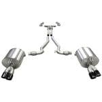 Corsa 2.5" Cat-Back w/X-Pipe & Black Twin Pro Tips