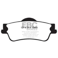 EBC 11+ Chevrolet Caprice 3.6 Redstuff Rear Brake Pads